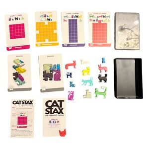Brainwright‎ CatStax The Purrfect Puzzle Logic Game 48 Challenges 12 Cats Travel